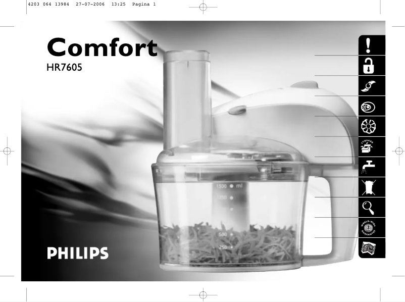 Page n°1 - Manuel utilisateur Philips HR7605