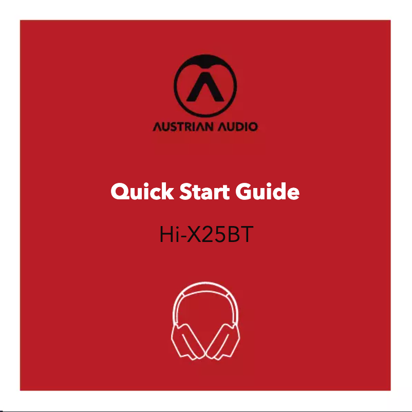 Page 1 of the manual User Manual Austrian Audio Hi-X25BT