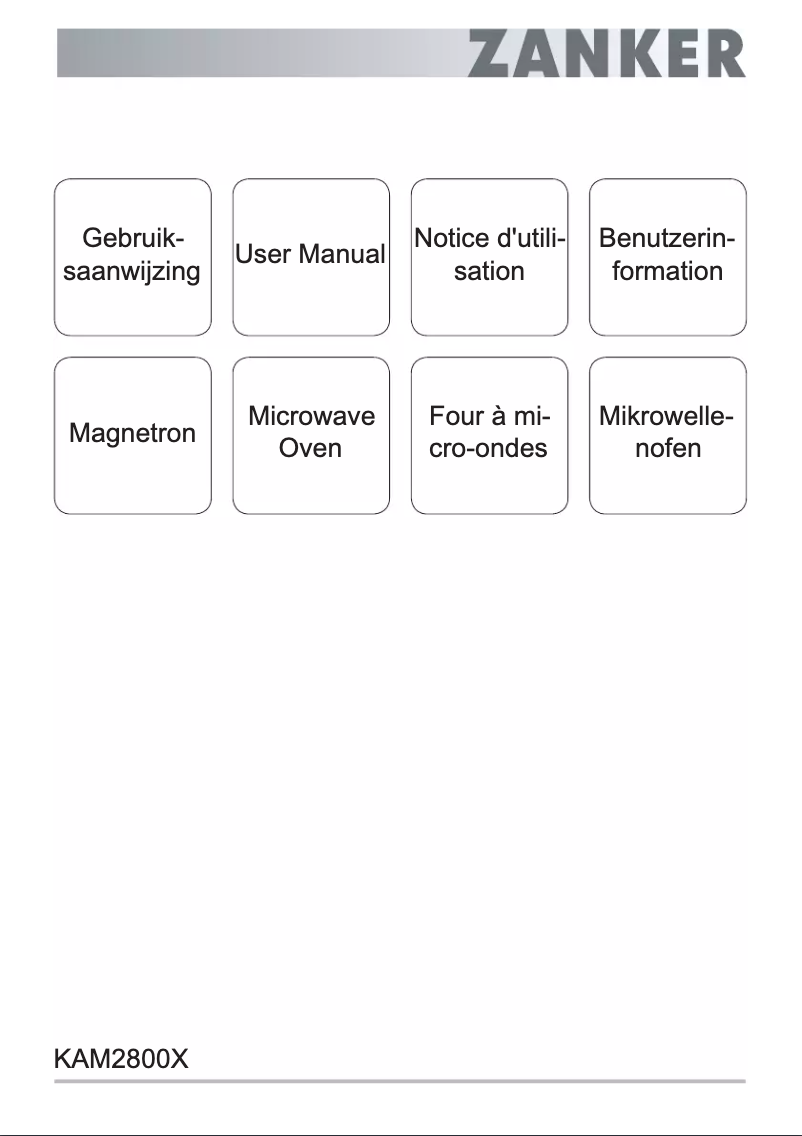 Página 1 del manual Manual de usuario Zanker KAM 2800 X