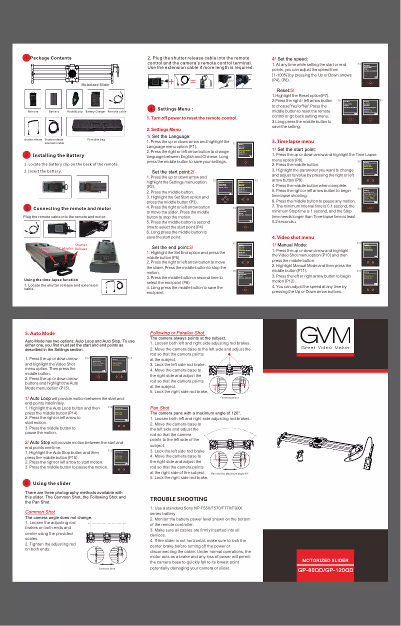Page 1 de la notice Manuel utilisateur GVM GP-80QD