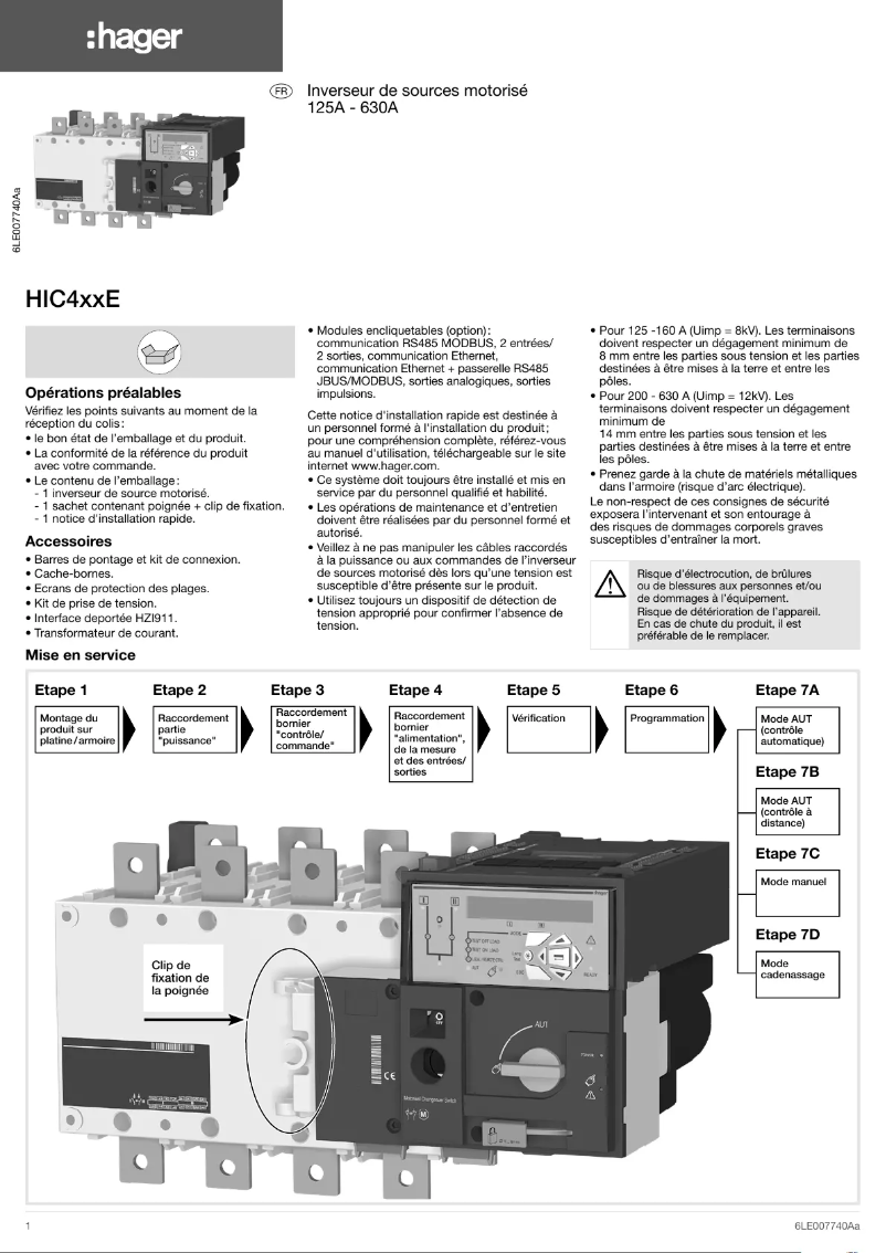 Página 1 del manual Manual de usuario Hager HIC463E