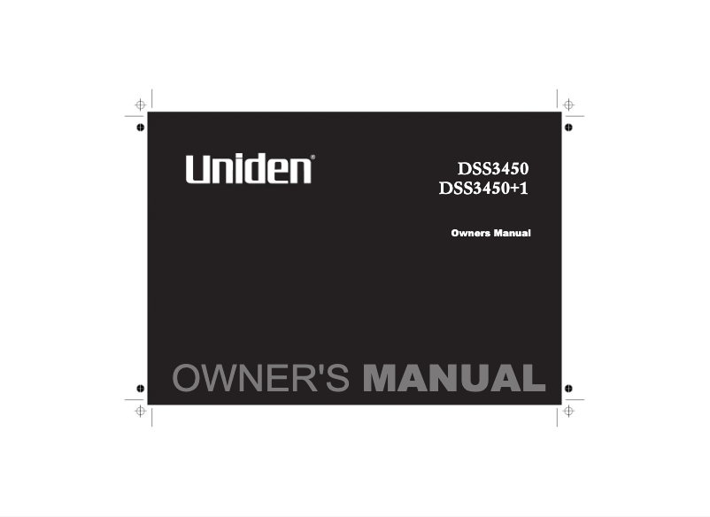Page 1 of the manual User Manual Uniden DSS 3450+1