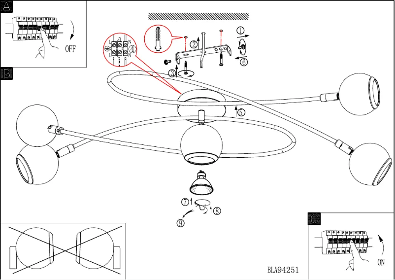 Page 1 de la notice Manuel utilisateur Eglo Locanda