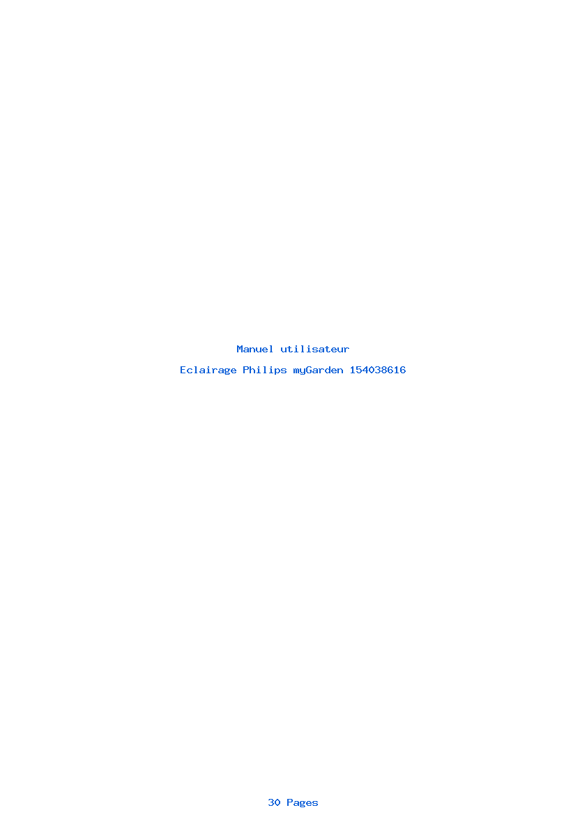 Page 1 de la notice Manuel utilisateur Philips myGarden 154038616