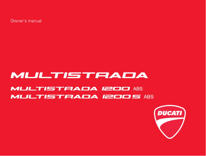 Página 1 del manual Manual de usuario Ducati Multistrada 1200S ABS