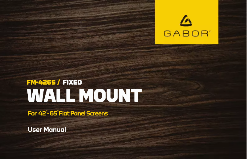 Page 1 de la notice Manuel utilisateur Gabor FM-4265