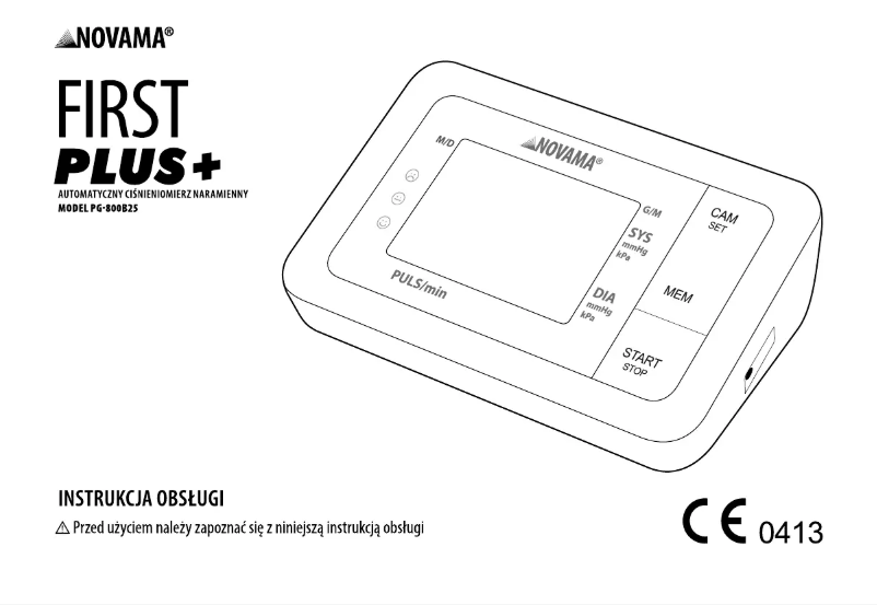 Page 1 de la notice Manuel utilisateur Novama First Plus