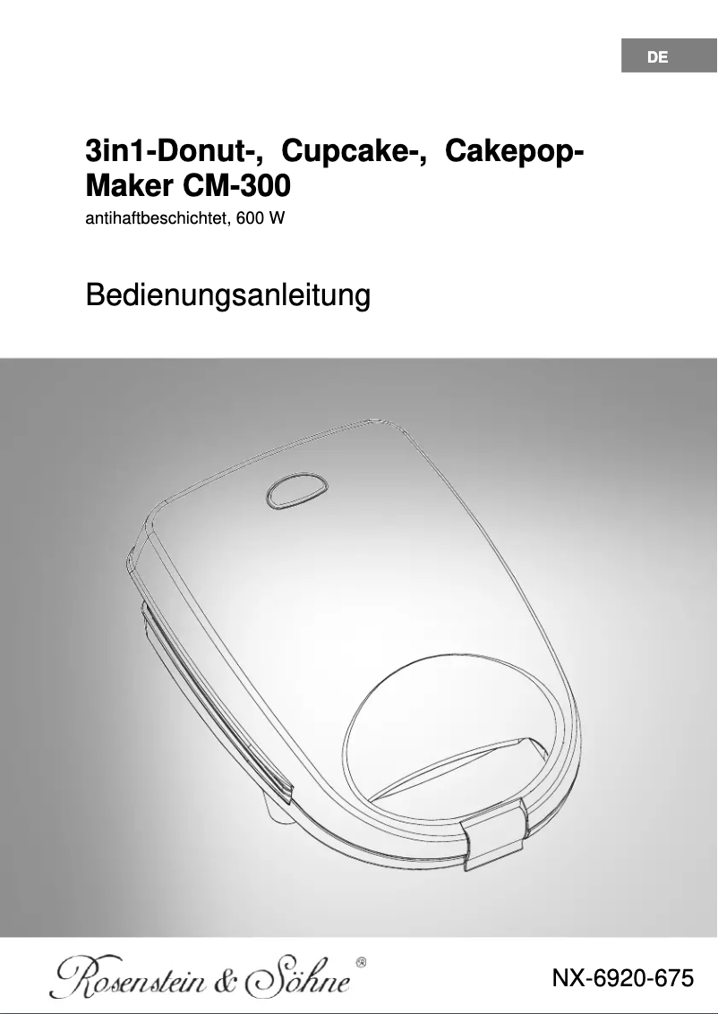 Página 1 del manual Manual de usuario Rosenstein & Söhne NX-6920-919