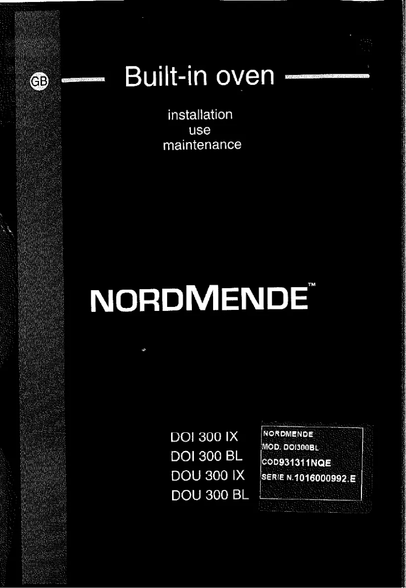 Page 1 de la notice Manuel utilisateur Nordmende DOU 300