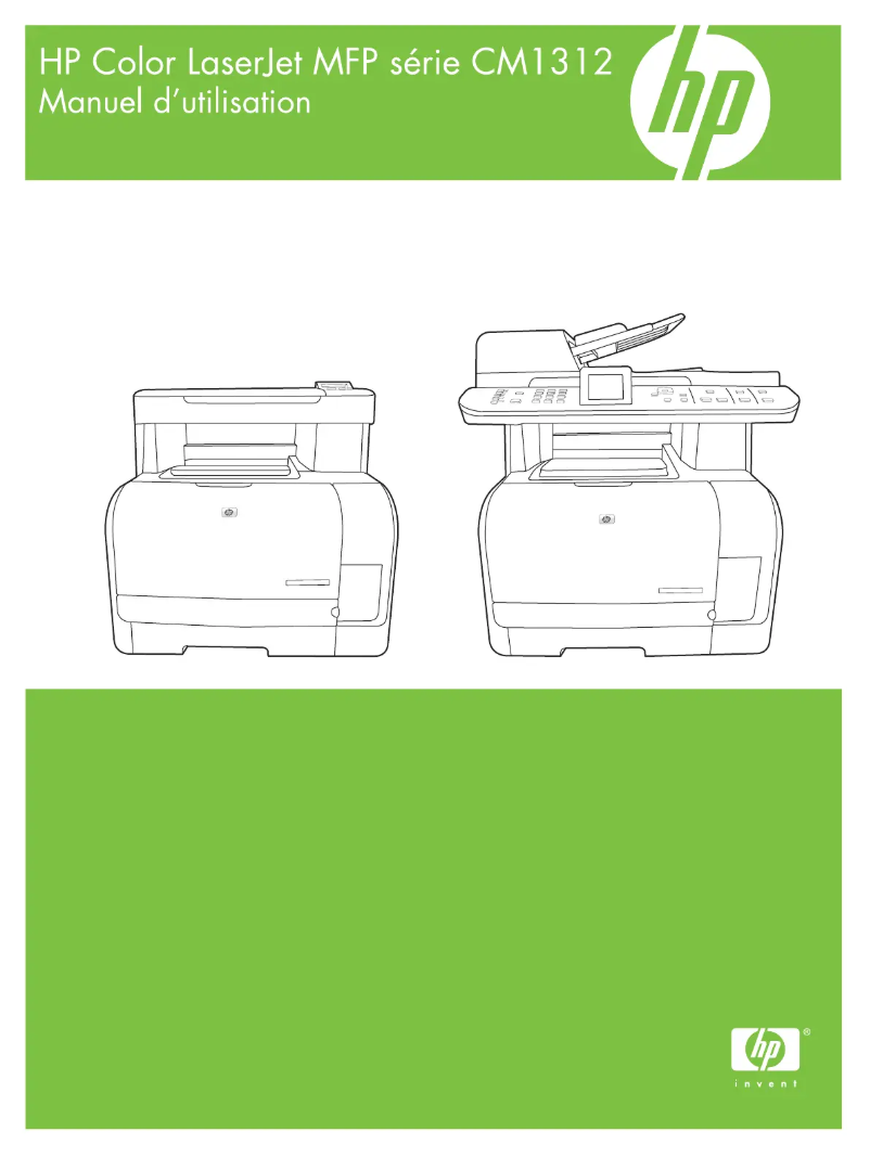 Image de la première page du manuel de l'appareil LaserJet CM1312