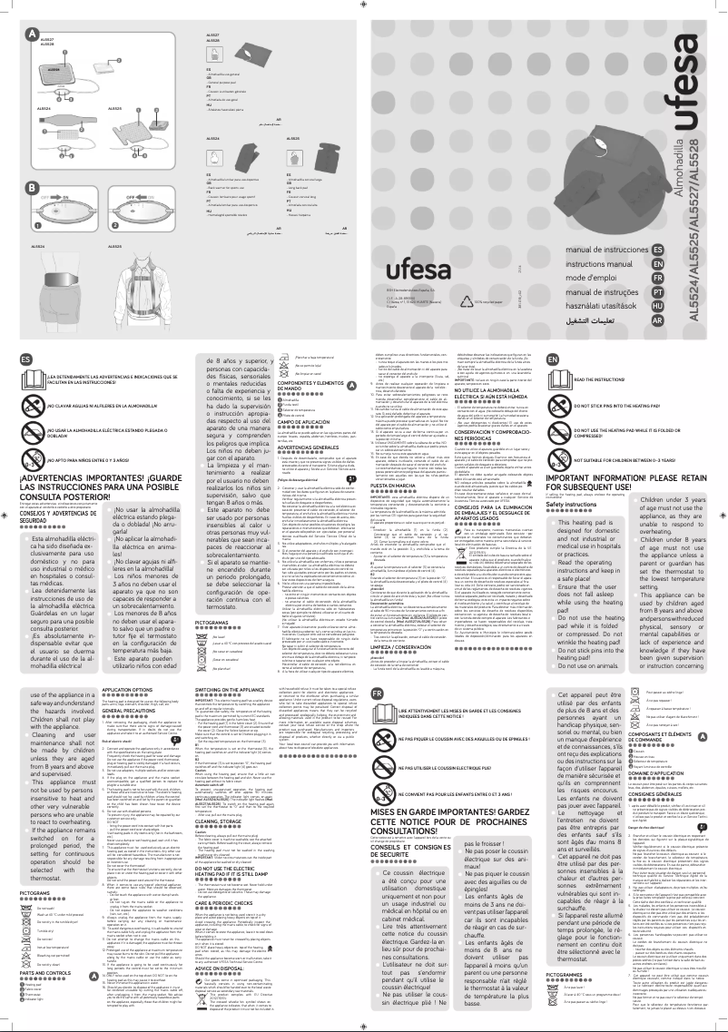 Page 1 of the manual User Manual Ufesa AL5527