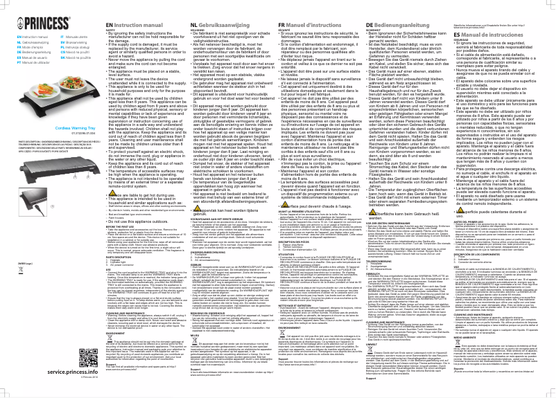 Page 1 de la notice Manuel utilisateur Princess 312295