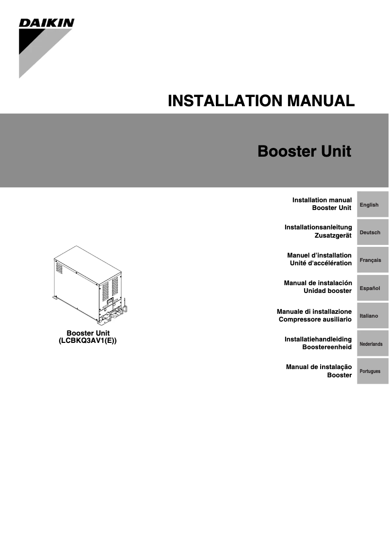 Página 1 del manual Guía de instalación Daikin LCBKQ3AV1