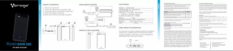 Page 1 de la notice Manuel utilisateur Vorago PB-560