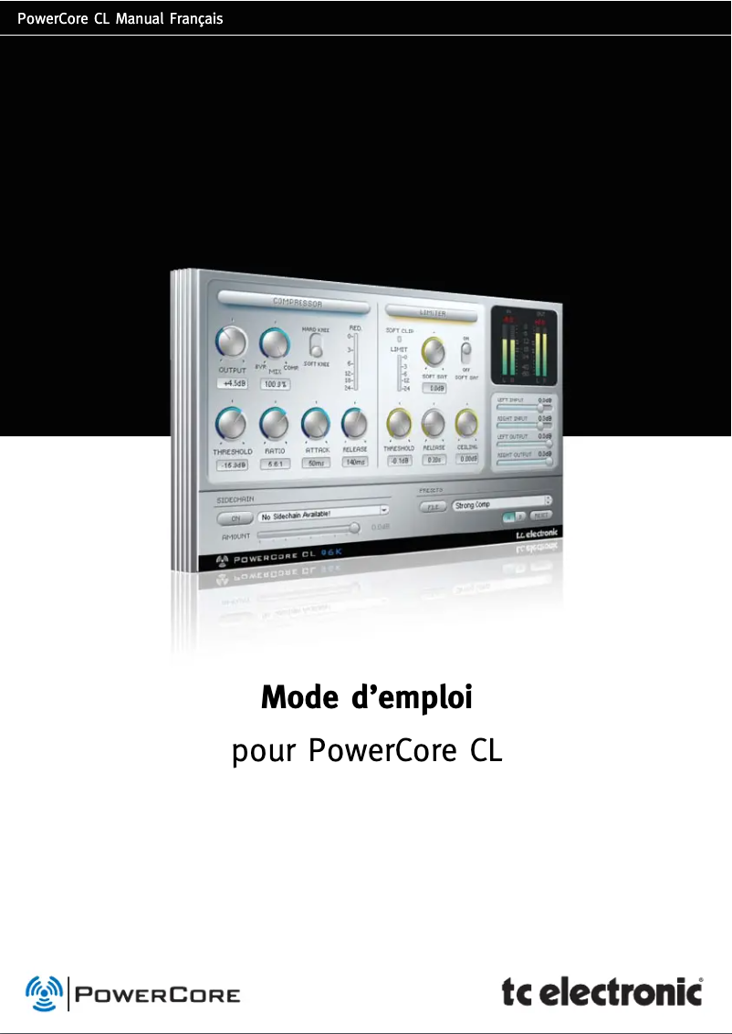 Page 1 de la notice Manuel utilisateur TC Electronic PowerCore CL