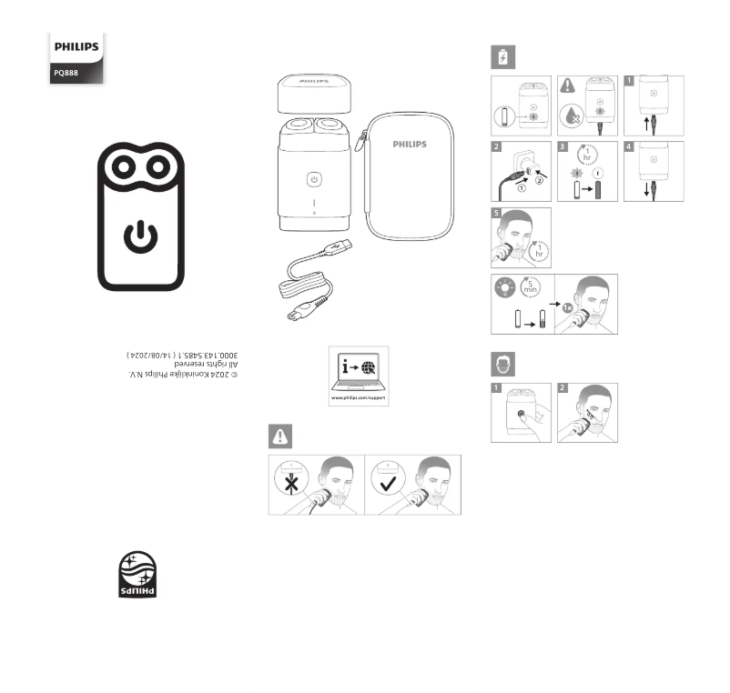 Page 1 de la notice Manuel utilisateur Philips PQ888