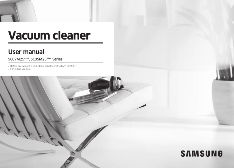 Page 1 de la notice Manuel utilisateur Samsung VC07M25K0WN