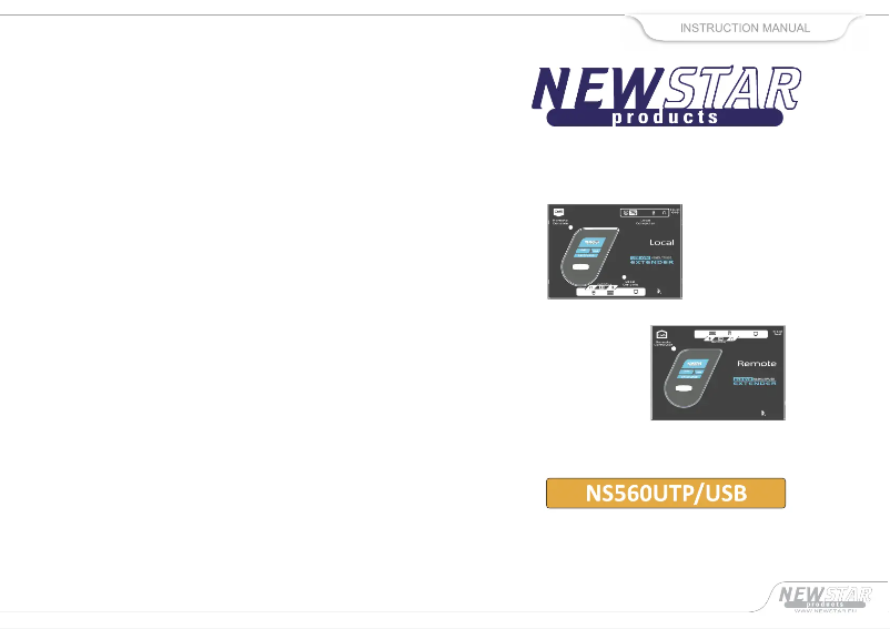 Page 1 de la notice Manuel utilisateur Newstar KVM extender