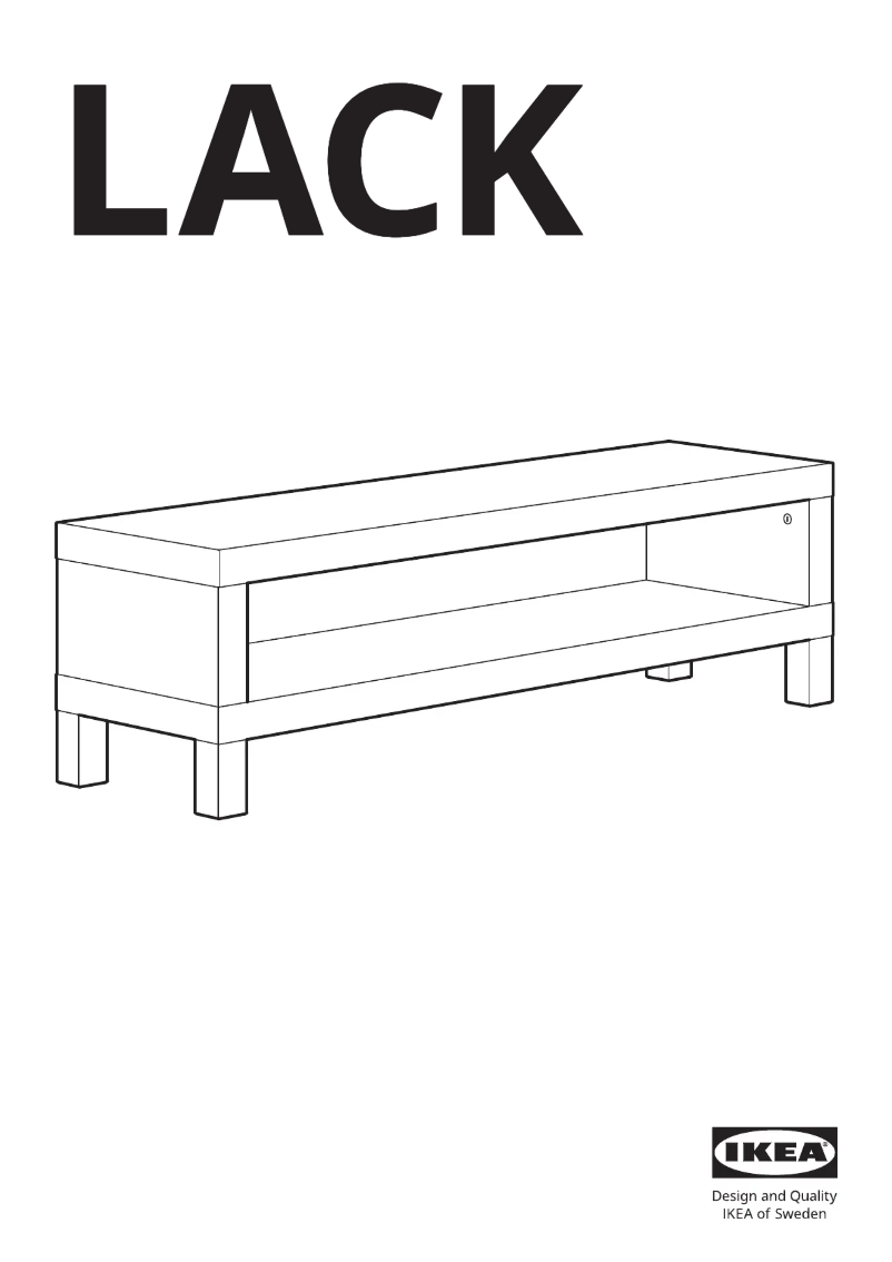 Page 1 de la notice Manuel utilisateur Ikea LACK 304.988.90