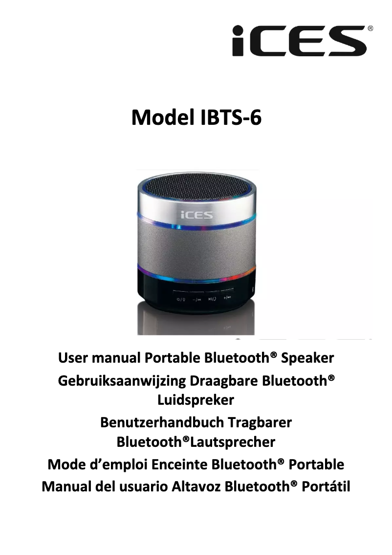 Page 1 de la notice Manuel utilisateur Ices IBTS-6