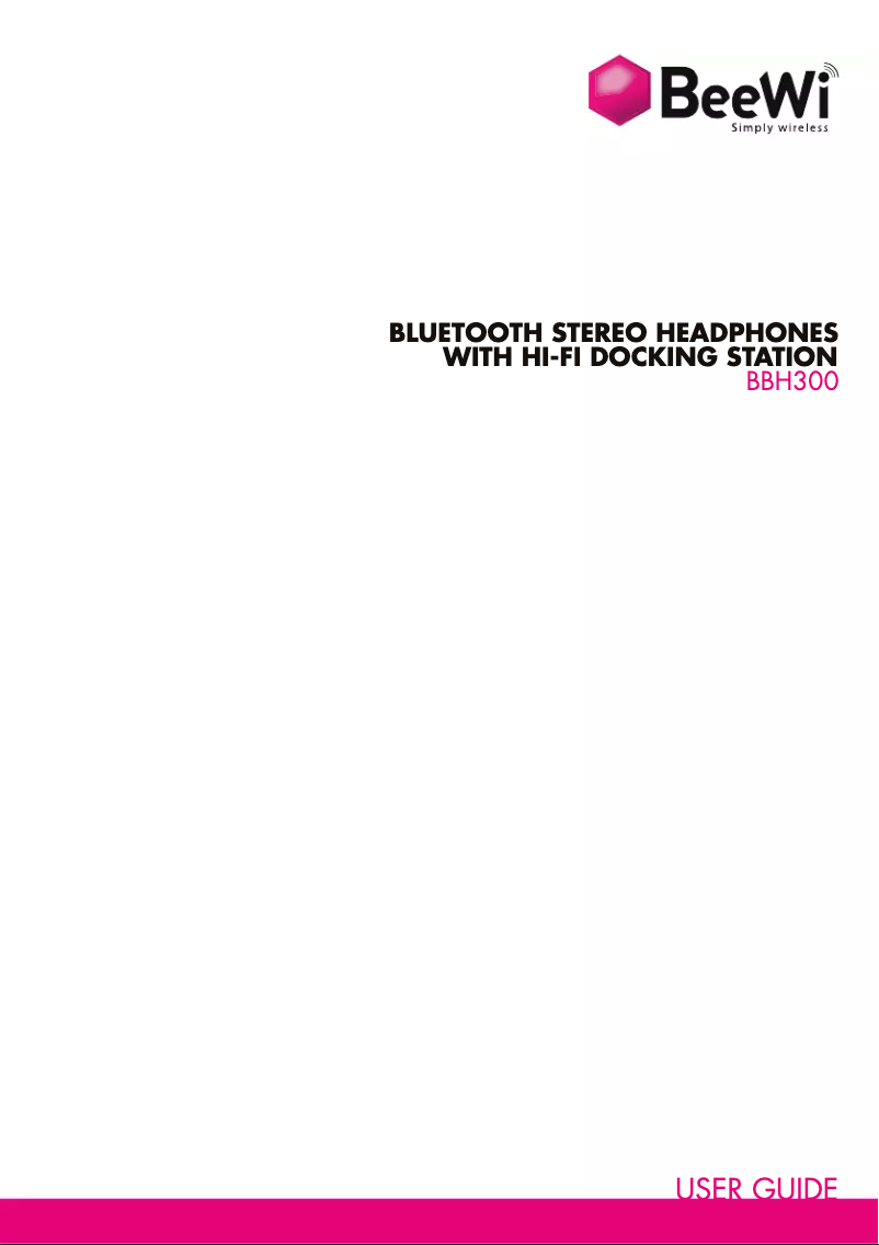 Page 1 of the manual User Manual BeeWi BBH300