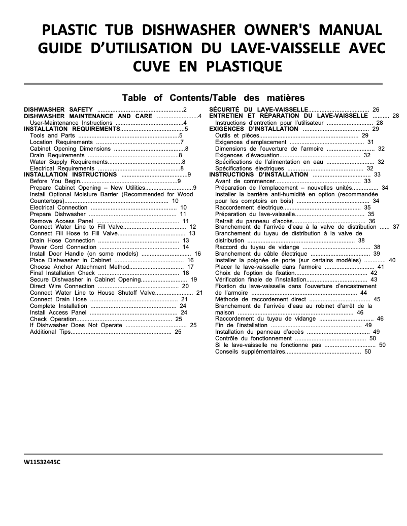 Page 1 of the manual Warranty Information Whirlpool WDT730HAMZ