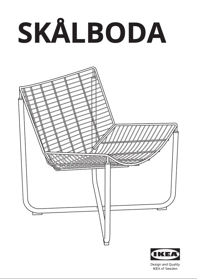 Page 1 de la notice Manuel utilisateur Ikea SKÅLBODA 905.543.88