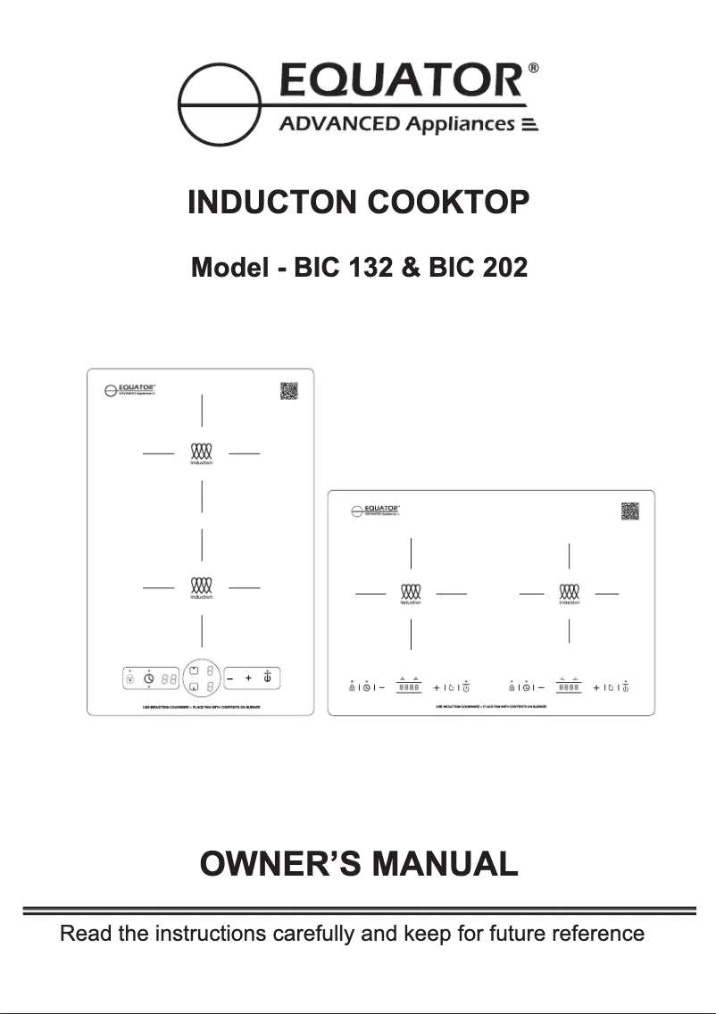 Page 1 de la notice Manuel utilisateur Equator BIC 132