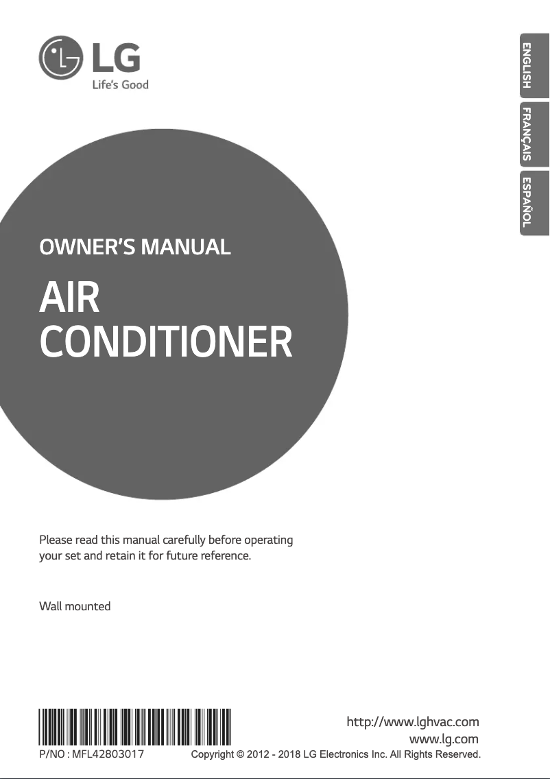 Page 1 of the manual User Manual LG ARNU123SEL2