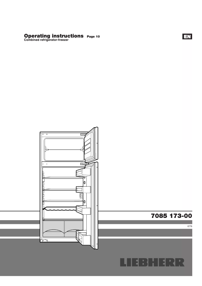 Page 1 de la notice Manuel utilisateur Liebherr ICTS 2231 Comfort
