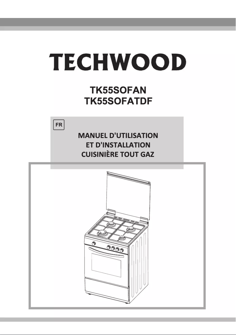 Page 1 de la notice Manuel utilisateur Techwood TK55SOFAN
