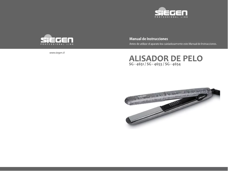 Page 1 de la notice Manuel utilisateur Siegen SG-4654