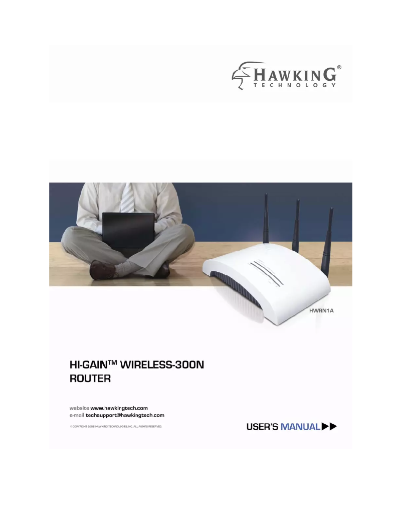 Page 1 de la notice Manuel utilisateur Hawking Technologies HWRN1A