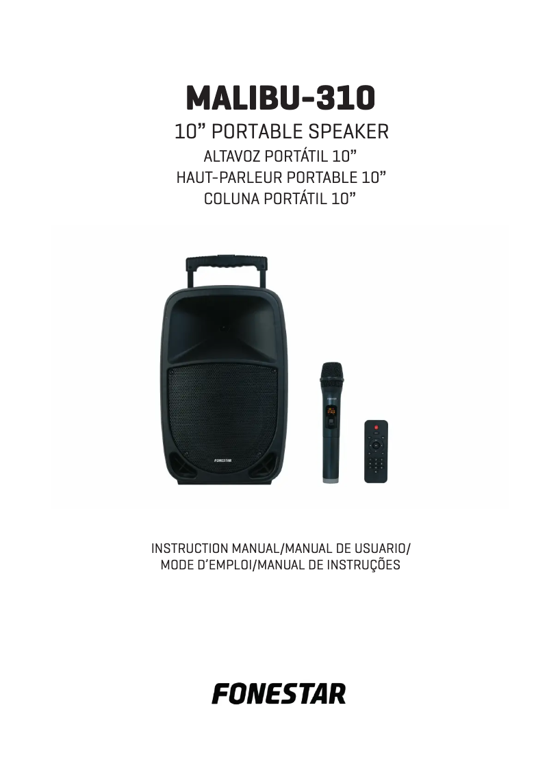 Page 1 de la notice Manuel utilisateur FoneStar MALIBU-310