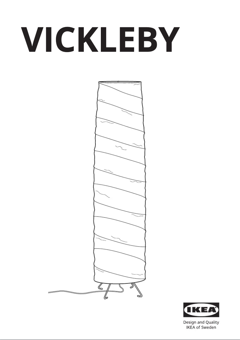 Page 1 de la notice Manuel utilisateur Ikea VICKLEBY 205.242.10