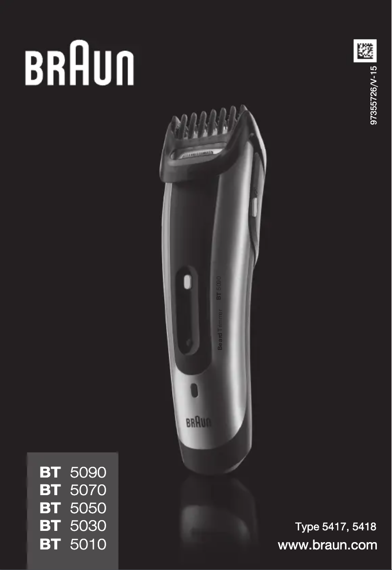 Page 1 of the manual User Manual Braun BT 5030