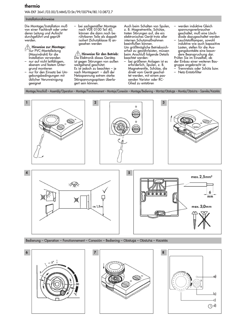 Page 1 de la notice Manuel utilisateur Grässlin Thermio 513