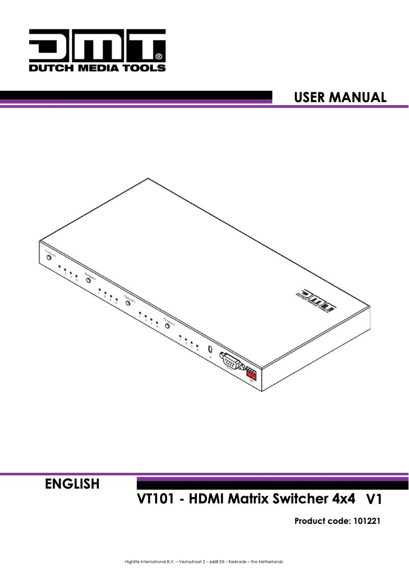 Página 1 del manual Manual de usuario DMT VT101