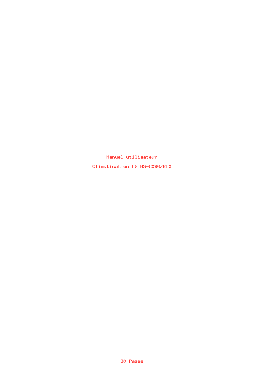 Page 1 de la notice Manuel utilisateur LG HS-C096ZBL0