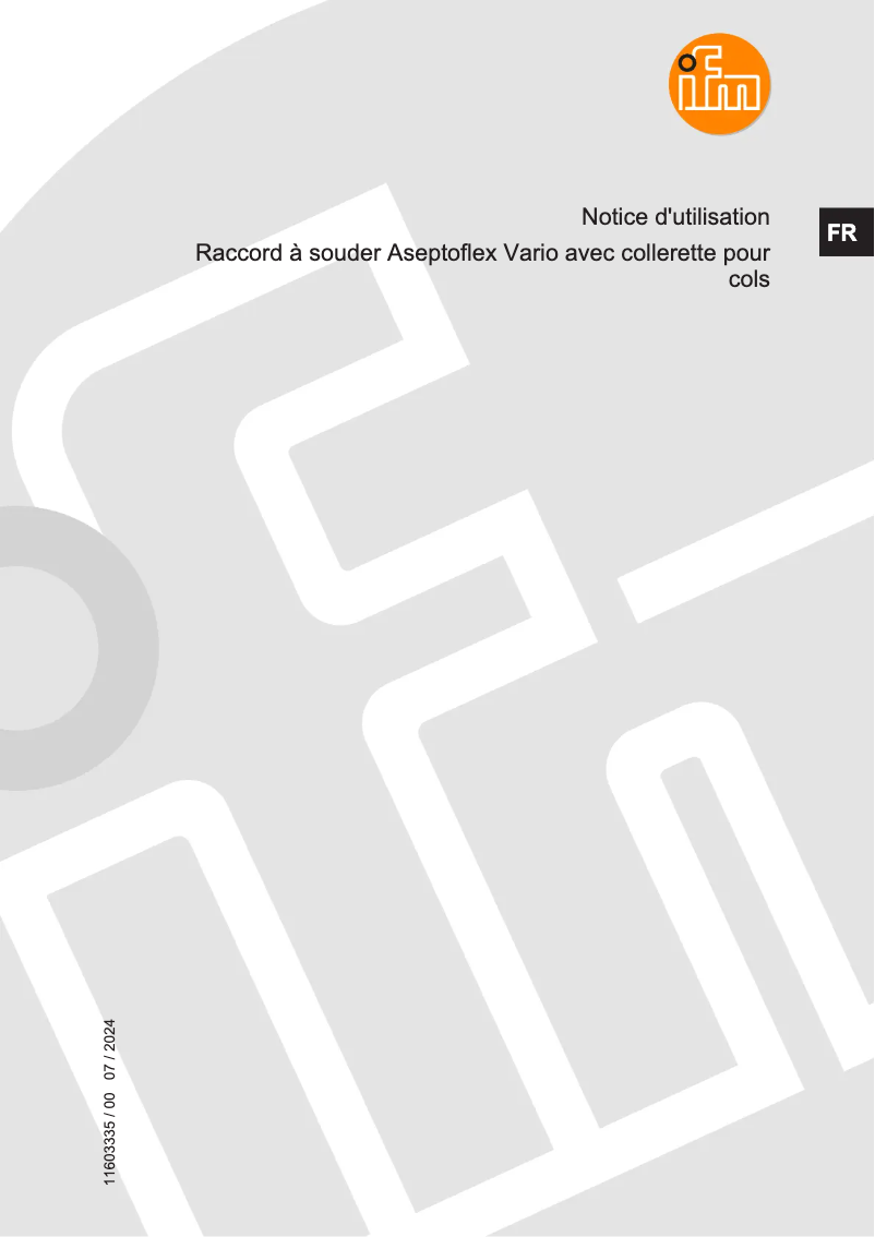 Page 1 de la notice Manuel utilisateur IFM E30560