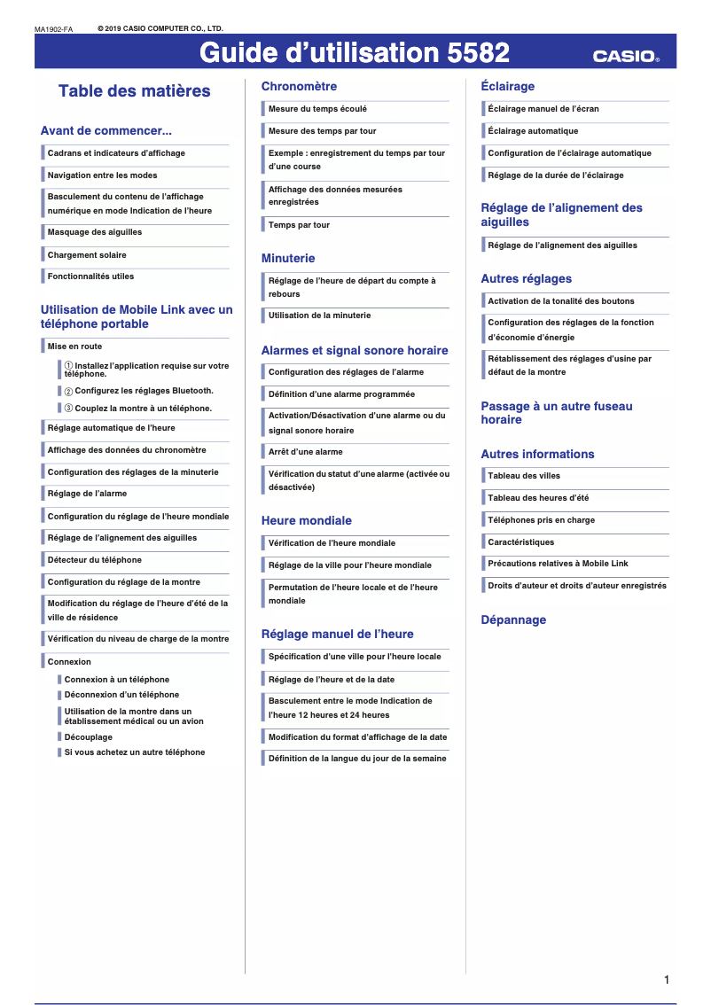 Image de la première page du manuel de l'appareil Edifice ECB-900