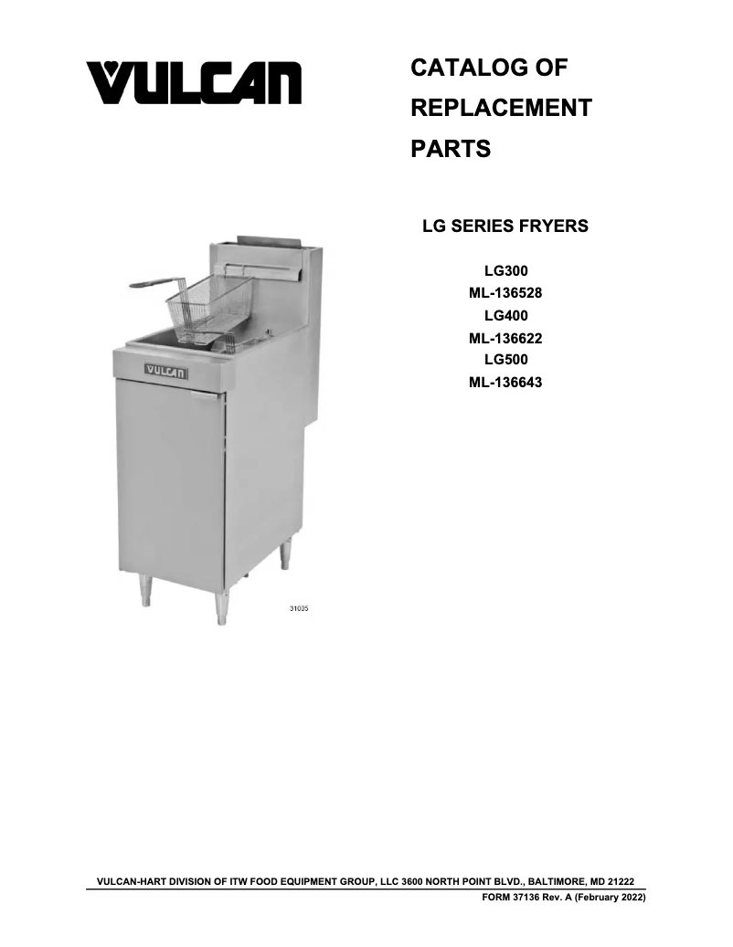 Page 1 de la notice Catalogue Vulcan LG300