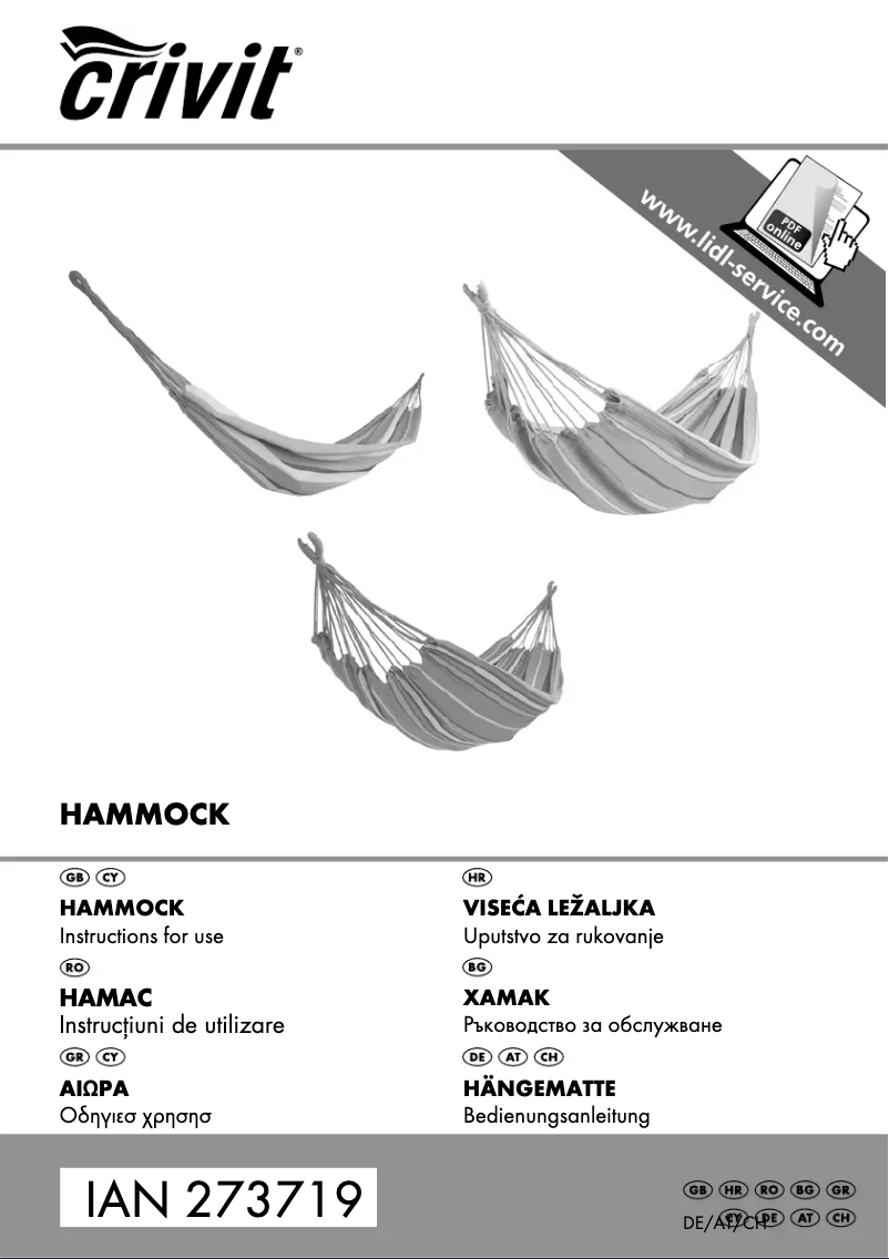 Page 1 of the manual User Manual Crivit IAN 273719