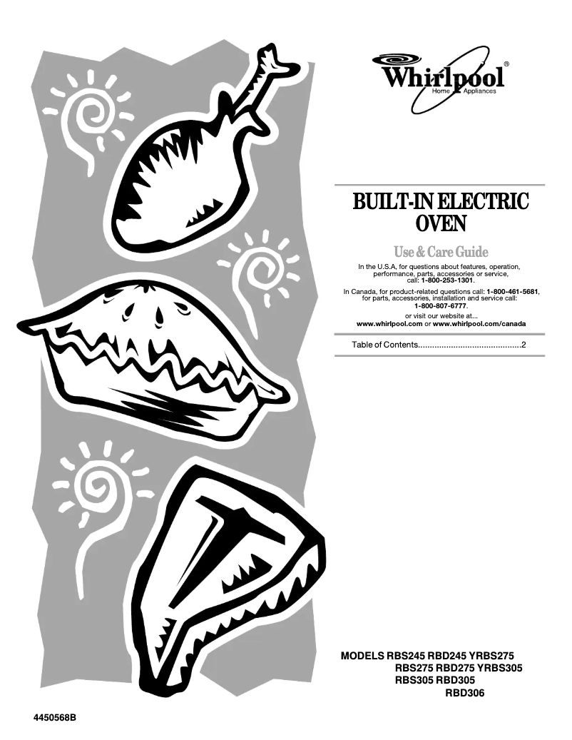 Page 1 de la notice Manuel utilisateur Whirlpool RBD306PDB