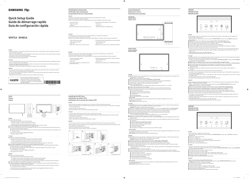 Page 1 de la notice Manuel utilisateur Samsung WM75A