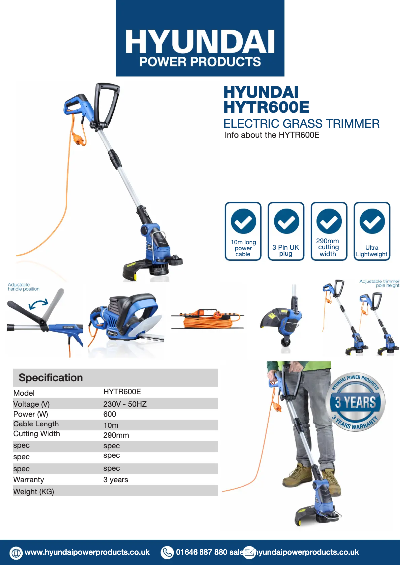 Page 1 de la notice Manuel utilisateur Hyundai HYPHT550E