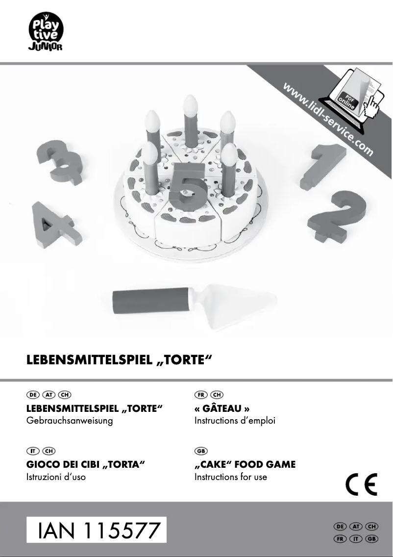 Page 1 de la notice Manuel utilisateur Playtive IAN 115577