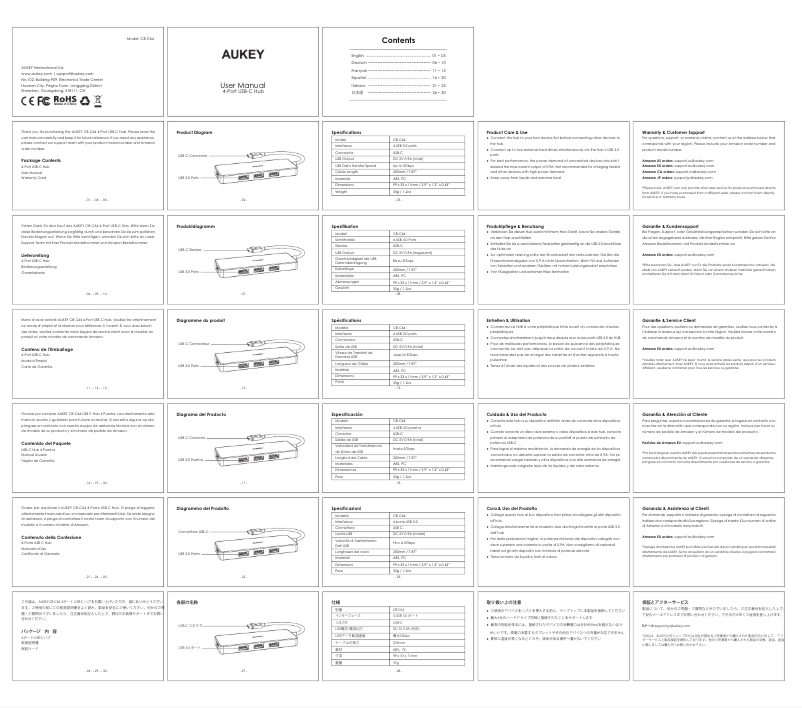 Página 1 del manual Manual de usuario Aukey CB-C64