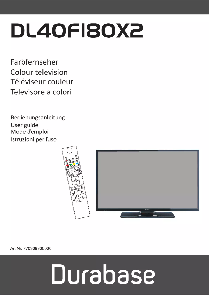 Page 1 de la notice Manuel utilisateur Durabase DL40F180X2