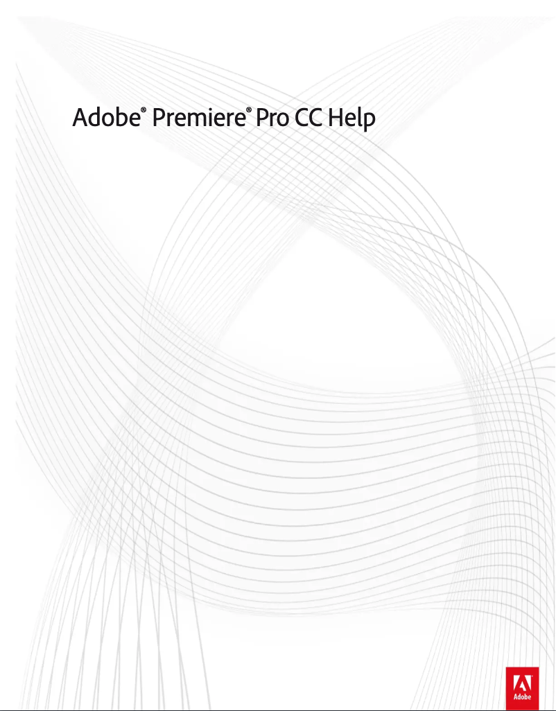 Page 1 de la notice Manuel utilisateur Adobe Premiere Pro CC